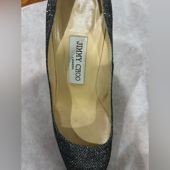 Jimmy Choo silver glitter stiletto - preowned - Picture 11 of 14